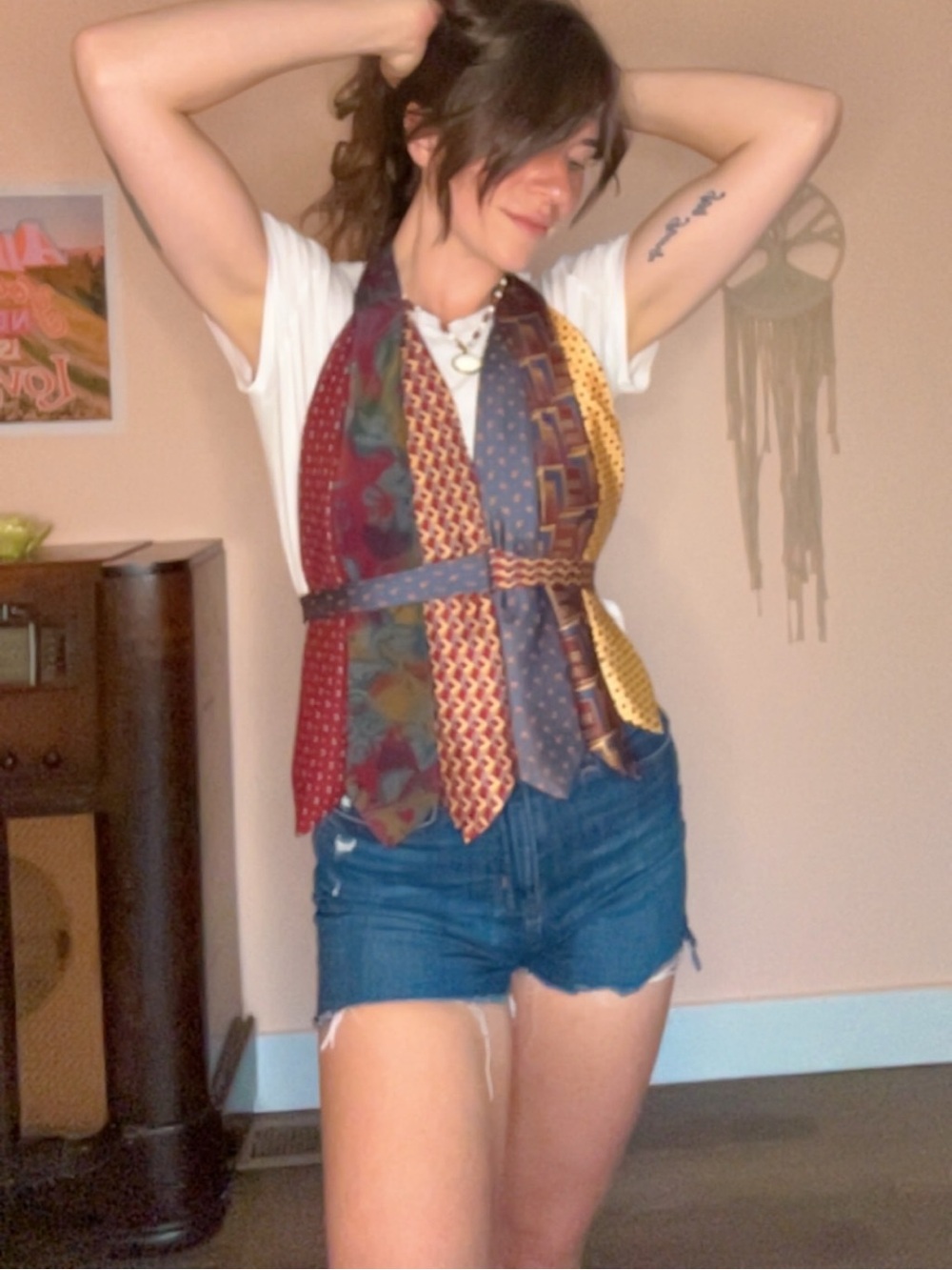 Upcycled Tie Top - Picture 4 of 4